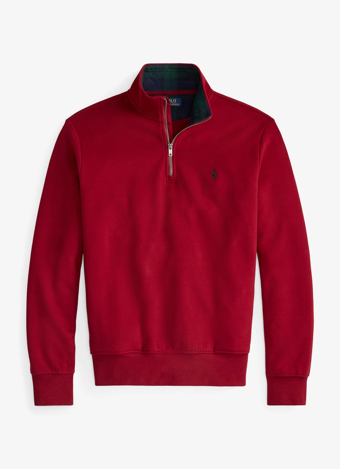 Ralph Lauren Sweater van fleece met logoborduring - voorkant 3 holiday red / rood
