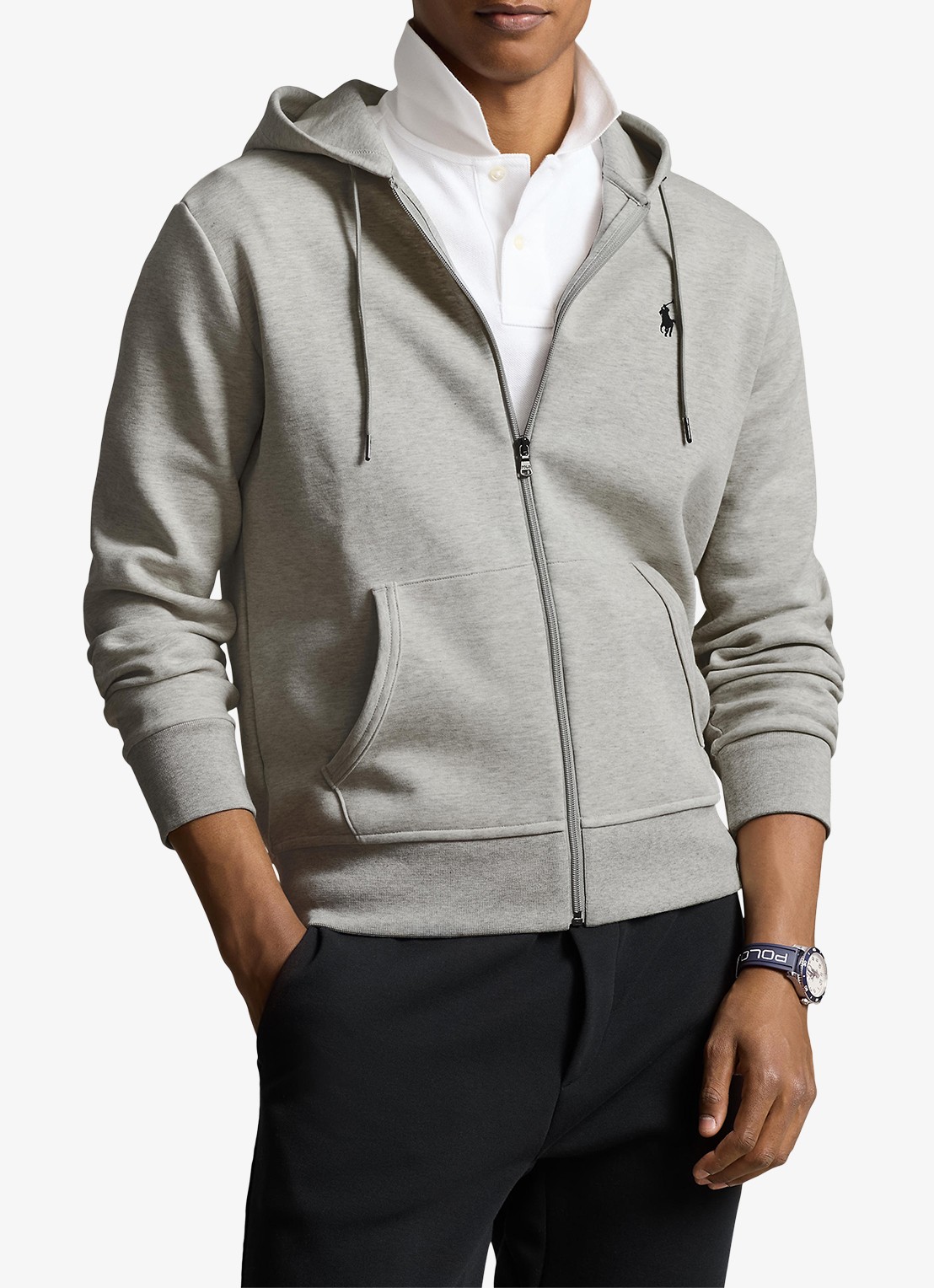 Ralph Lauren Sweatvest met capuchon en logoborduring  - detail 3 lt sport heather