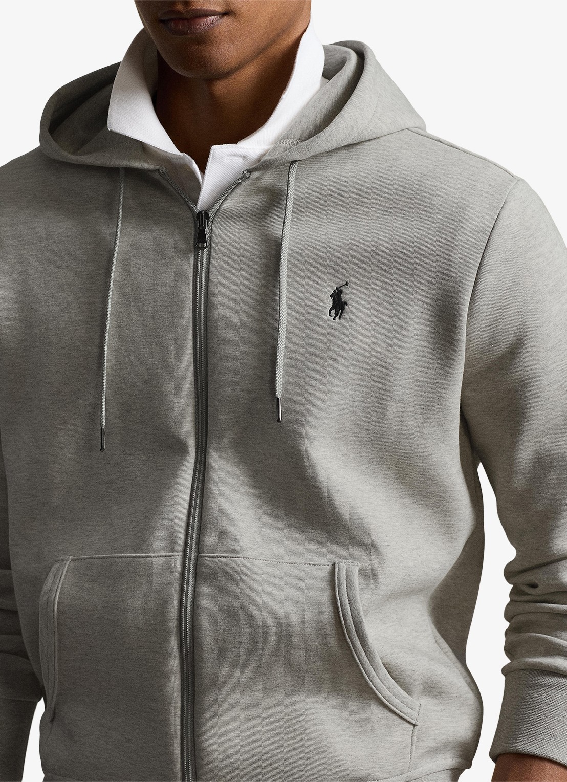 Ralph Lauren Sweatvest met capuchon en logoborduring  - detail 4 lt sport heather