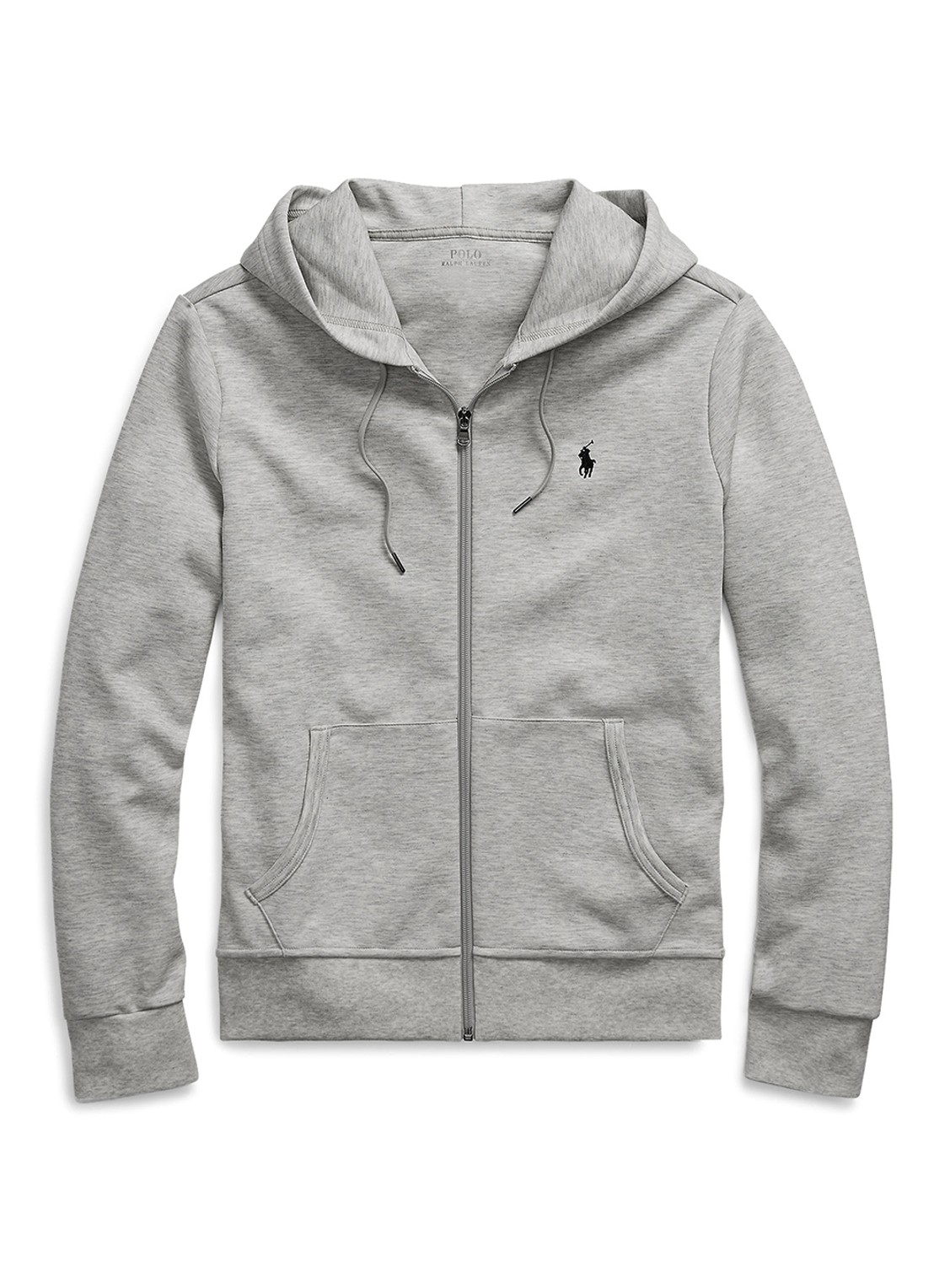 Ralph Lauren Sweatvest met capuchon en logoborduring  - voorkant 7 lt sport heather