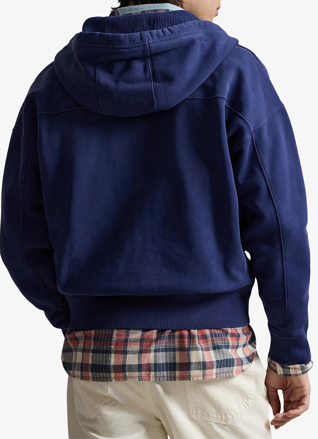 Ralph Lauren Sweatvest met capuchon en steekzakken - achterkant dark cobalt-2x28