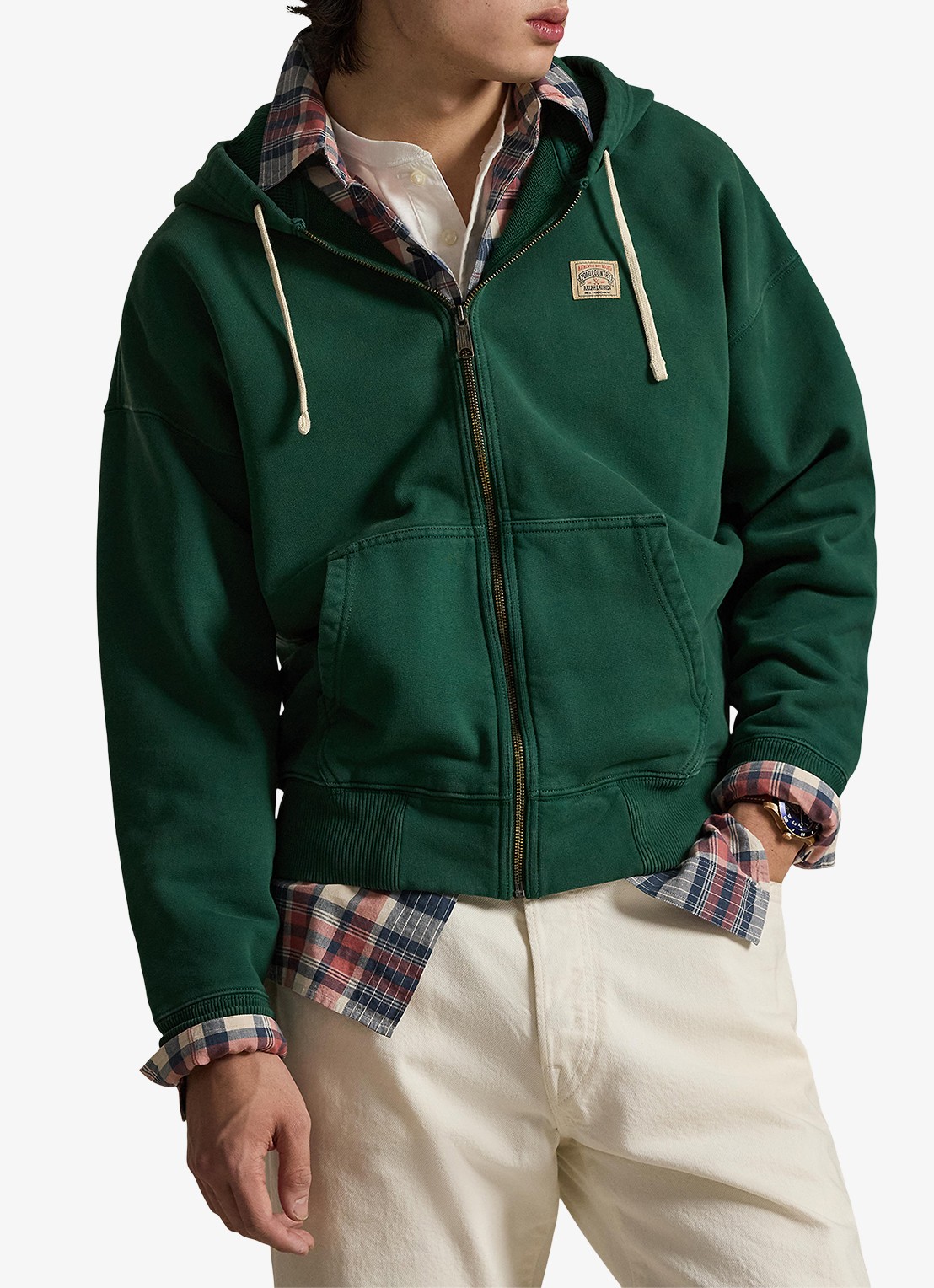 Ralph Lauren Sweatvest met capuchon en steekzakken - detail 4 wood green-zyq0