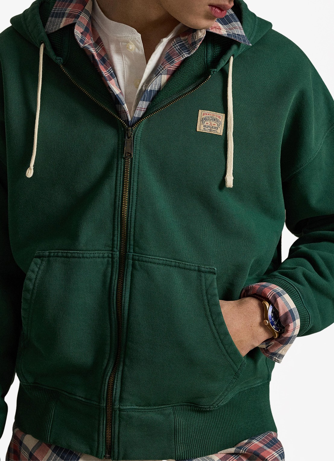 Ralph Lauren Sweatvest met capuchon en steekzakken - detail 5 wood green-zyq0