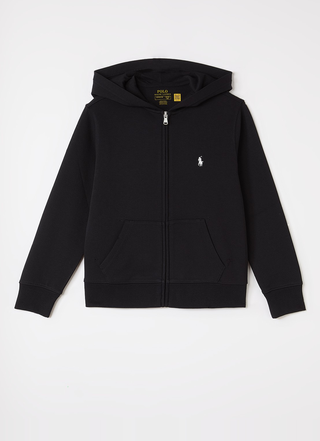 Ralph Lauren Sweatvest met capuchon - voorkant zwart