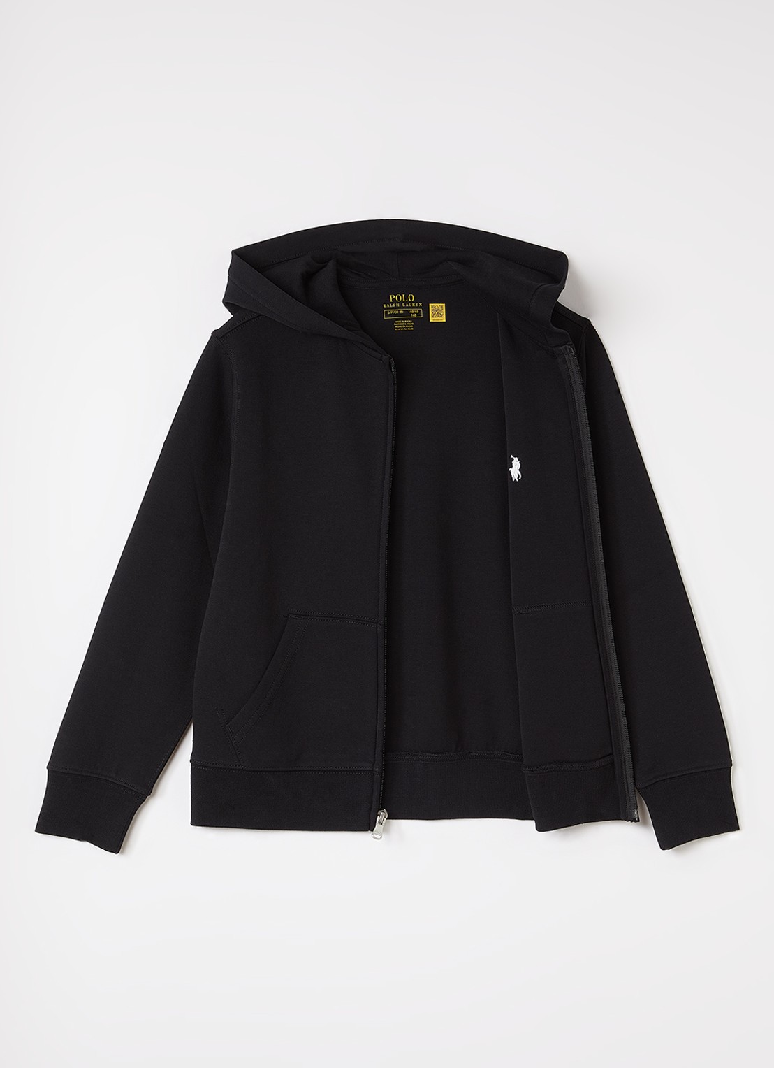 Ralph Lauren Sweatvest met capuchon - voorkant 2 zwart