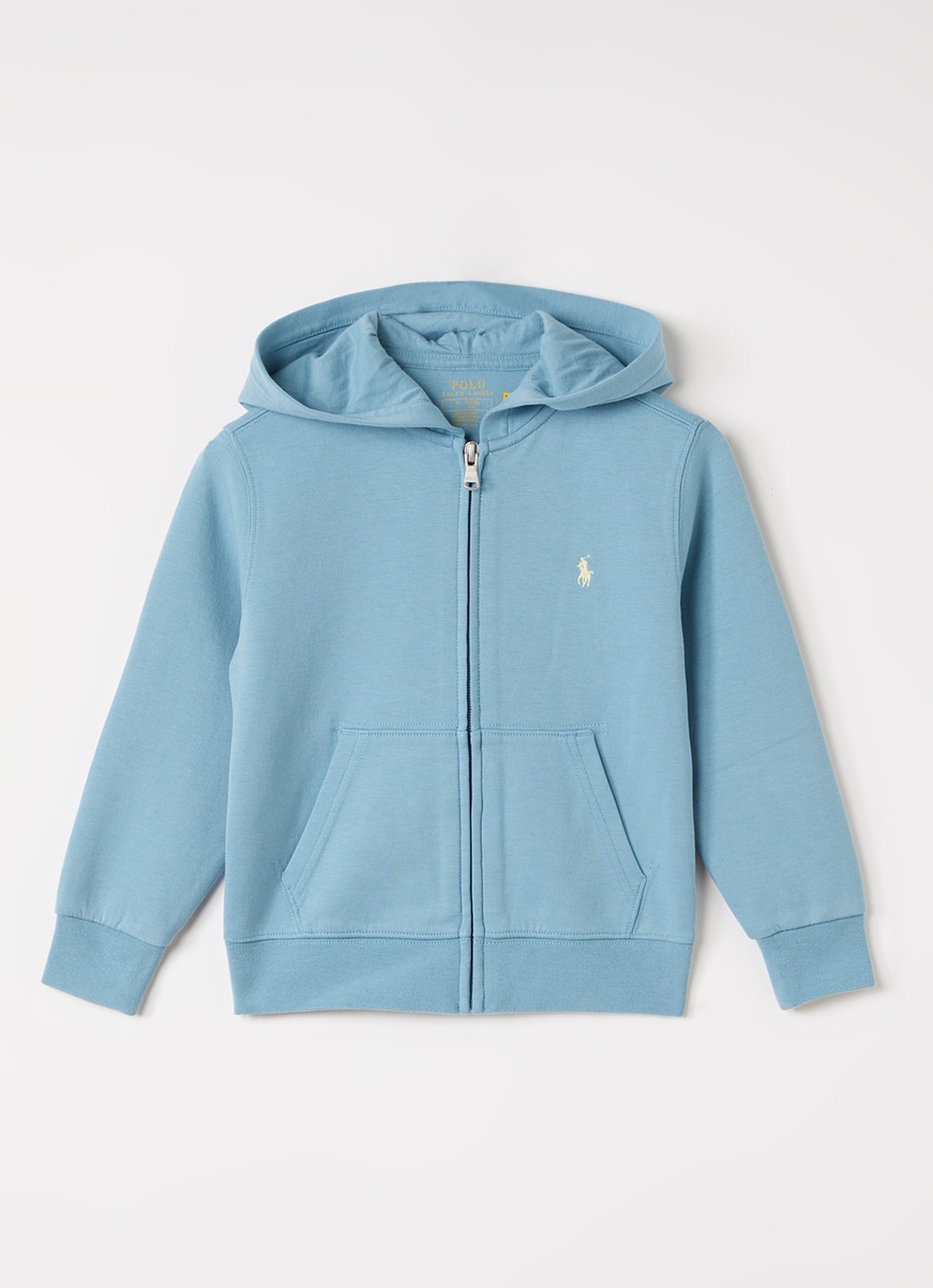 Ralph Lauren Sweatvest met capuchon - voorkant 2 blauwgrijs