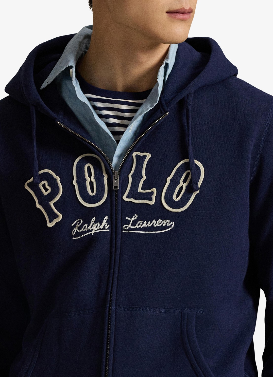Ralph Lauren Sweatvest met logo en capuchon  - detail 3 cruise navy / donkerblauw