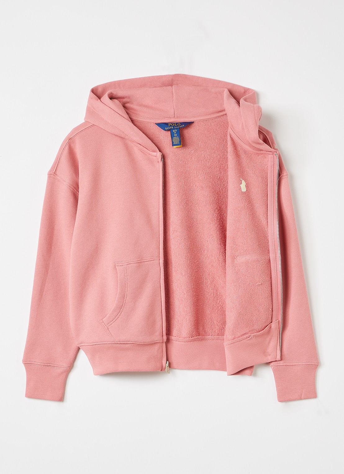 Ralph Lauren Sweatvest met logo - voorkant 2 roze