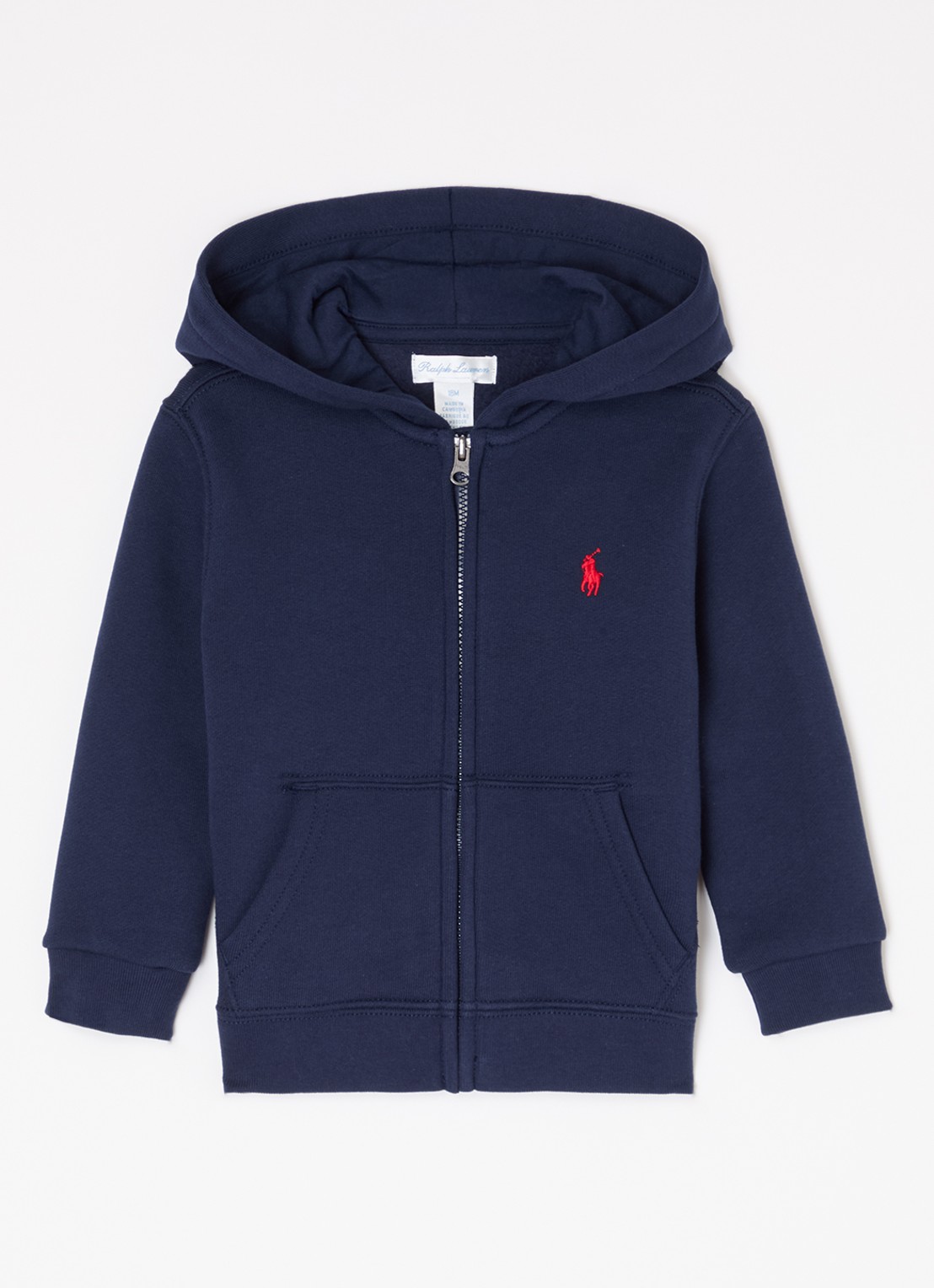 Ralph Lauren Sweatvest met logo - voorkant donkerblauw