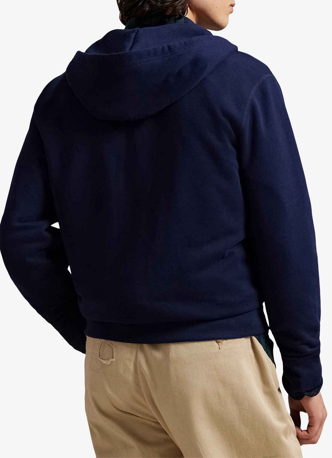 Ralph Lauren Sweatvest met logoborduring en capuchon  - achterkant 9 cruise navy / donkerblauw