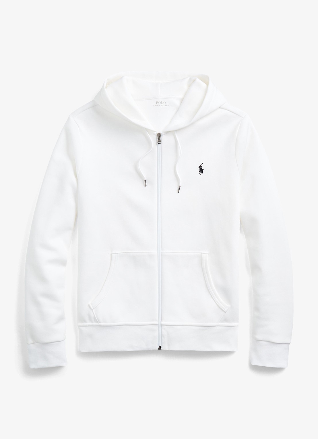 Ralph Lauren Sweatvest met steekzakken en logoborduring - voorkant 6 white / wit