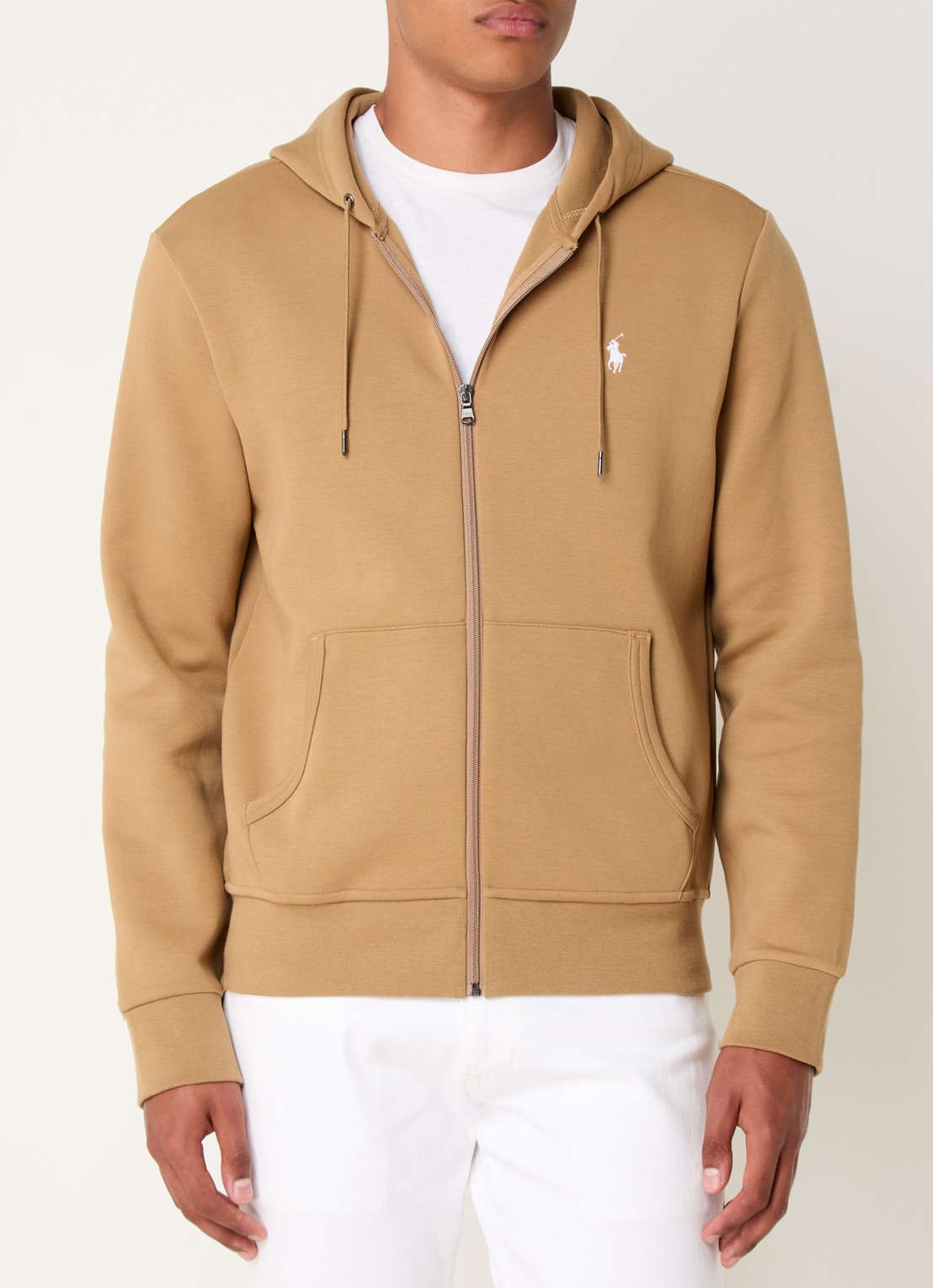 Ralph Lauren Sweatvest met steekzakken en logoborduring - detail new bronze / camel