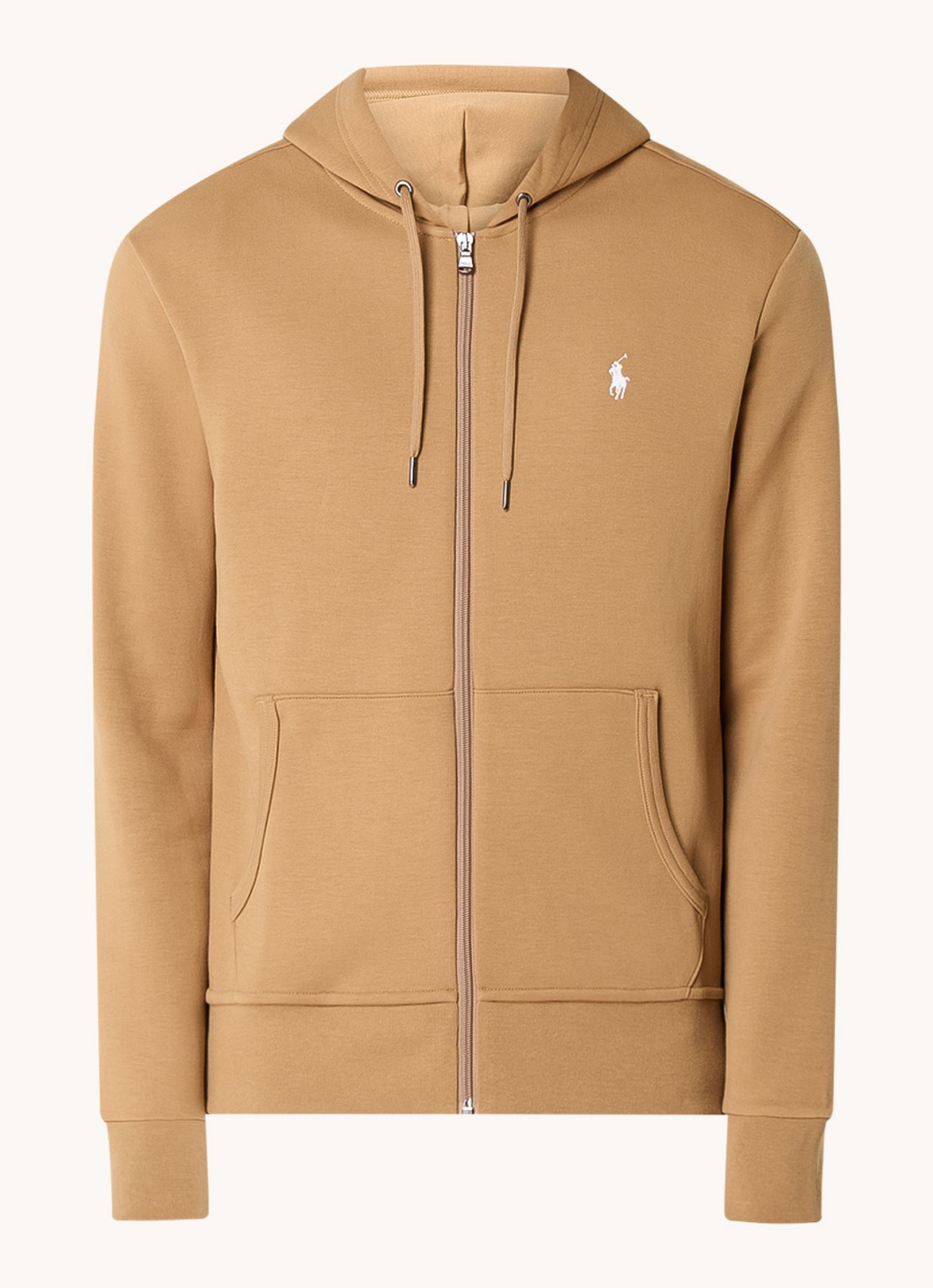 Ralph Lauren Sweatvest met steekzakken en logoborduring - voorkant 4 new bronze / camel
