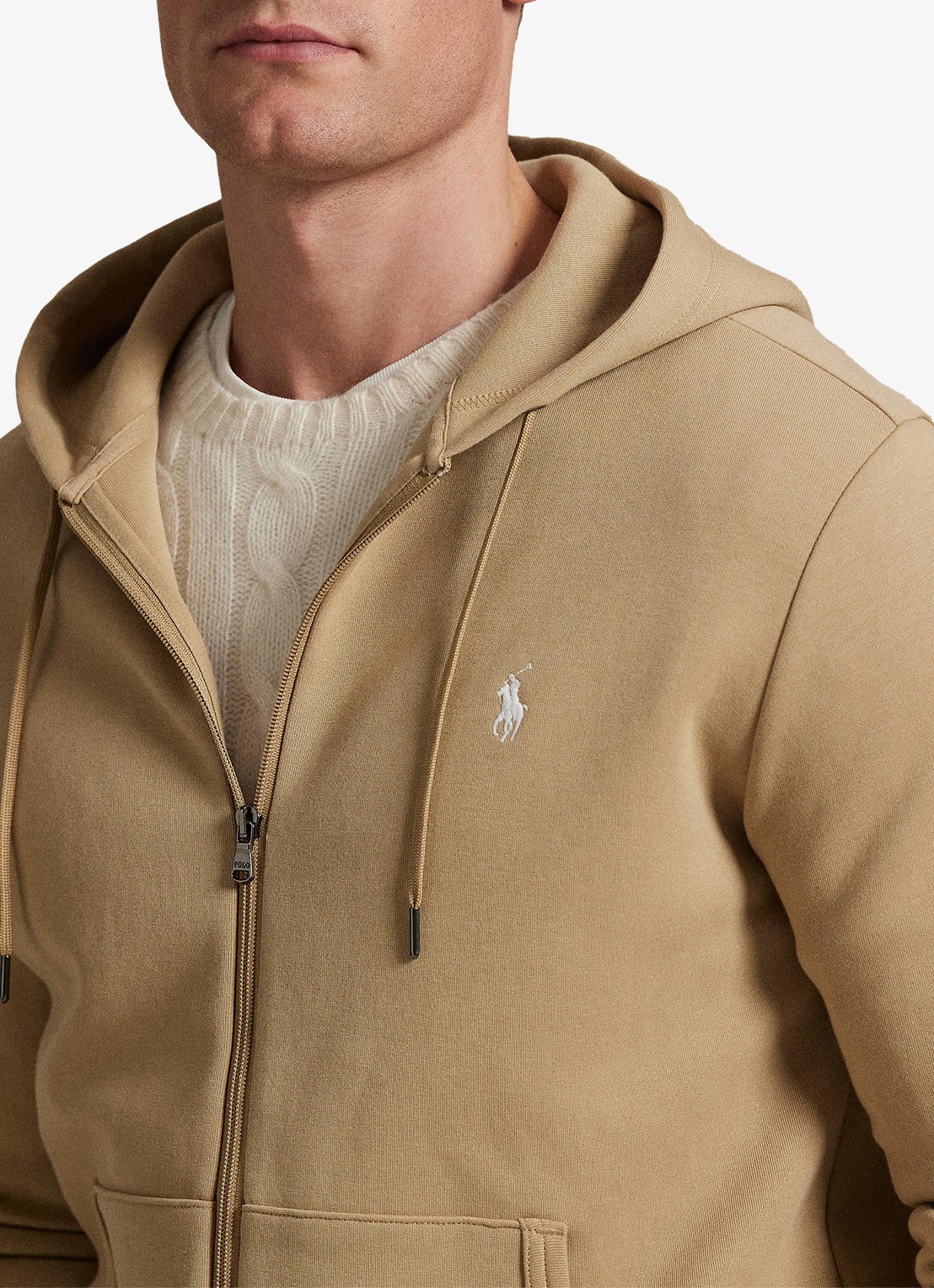 Ralph Lauren Sweatvest met steekzakken en logoborduring - detail 4 vintage khaki / khaki
