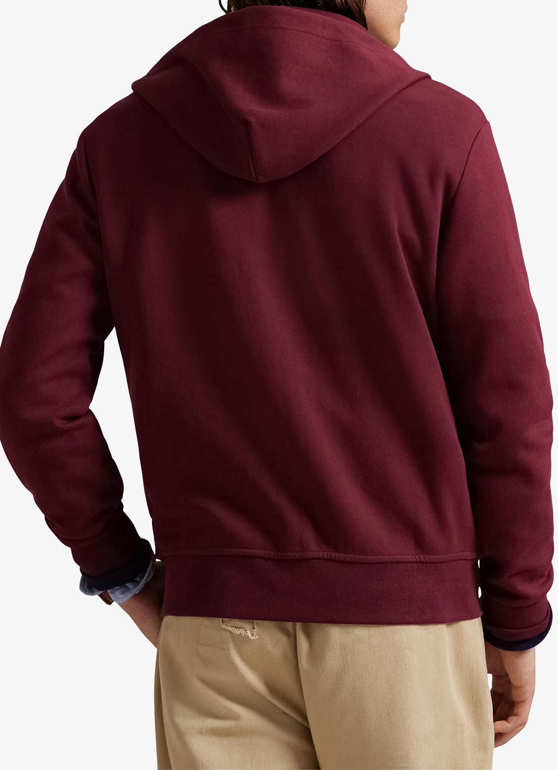 Ralph Lauren Sweatvest met steekzakken en logoborduring - achterkant classic wine / wijnrood