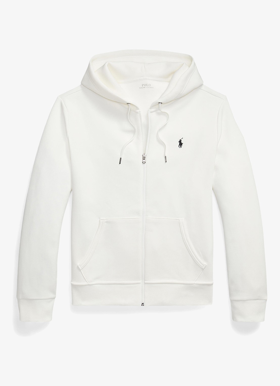 Ralph Lauren Sweatvest met steekzakken en logoborduring - voorkant 8 white / wit