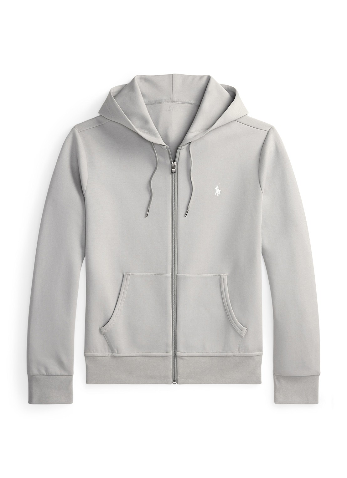 Ralph Lauren Sweatvest met steekzakken en logoborduring - voorkant 4 soft grey