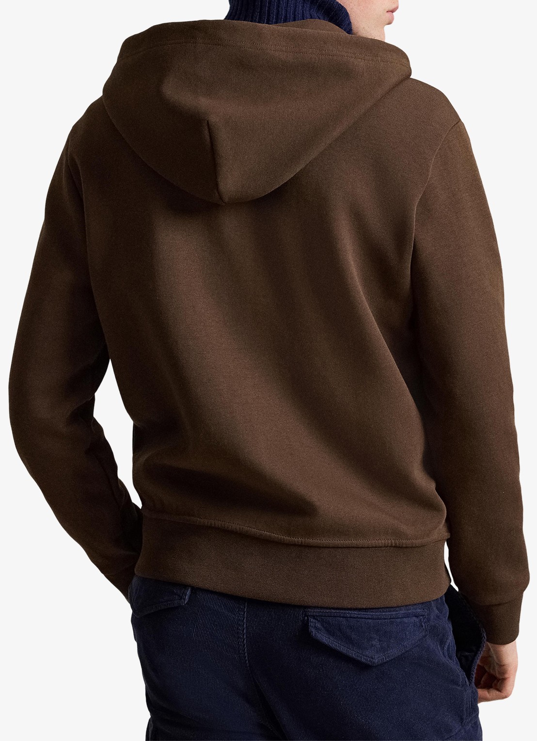 Ralph Lauren Sweatvest met steekzakken en logoborduring - achterkant nutmeg brown