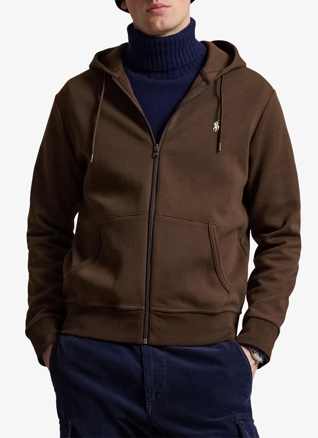 Ralph Lauren Sweatvest met steekzakken en logoborduring - detail 4 nutmeg brown