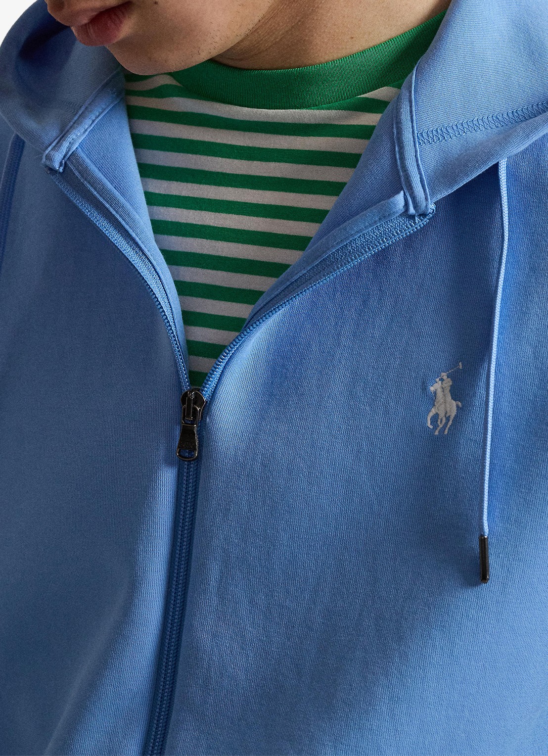 Ralph Lauren Sweatvest met steekzakken en logoborduring - detail 5 chatham blue
