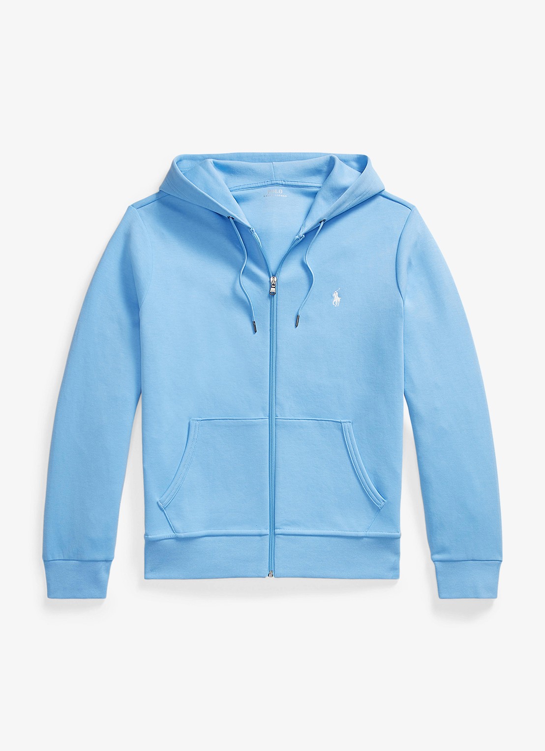 Ralph Lauren Sweatvest met steekzakken en logoborduring - voorkant 2 chatham blue