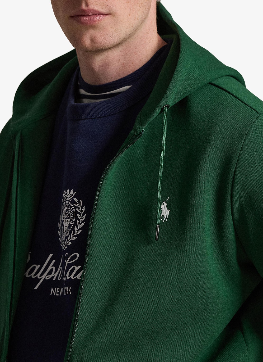 Ralph Lauren Sweatvest met steekzakken en logoborduring - detail 5 new forest