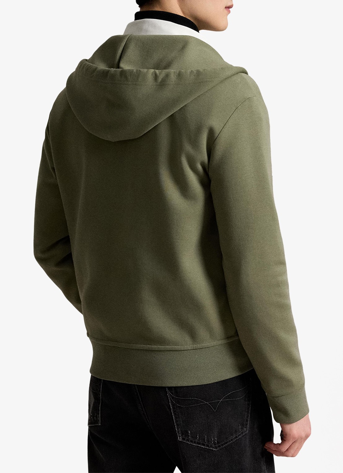 Ralph Lauren Sweatvest met steekzakken en logoborduring - achterkant 5 cruise olive / olijfgroen