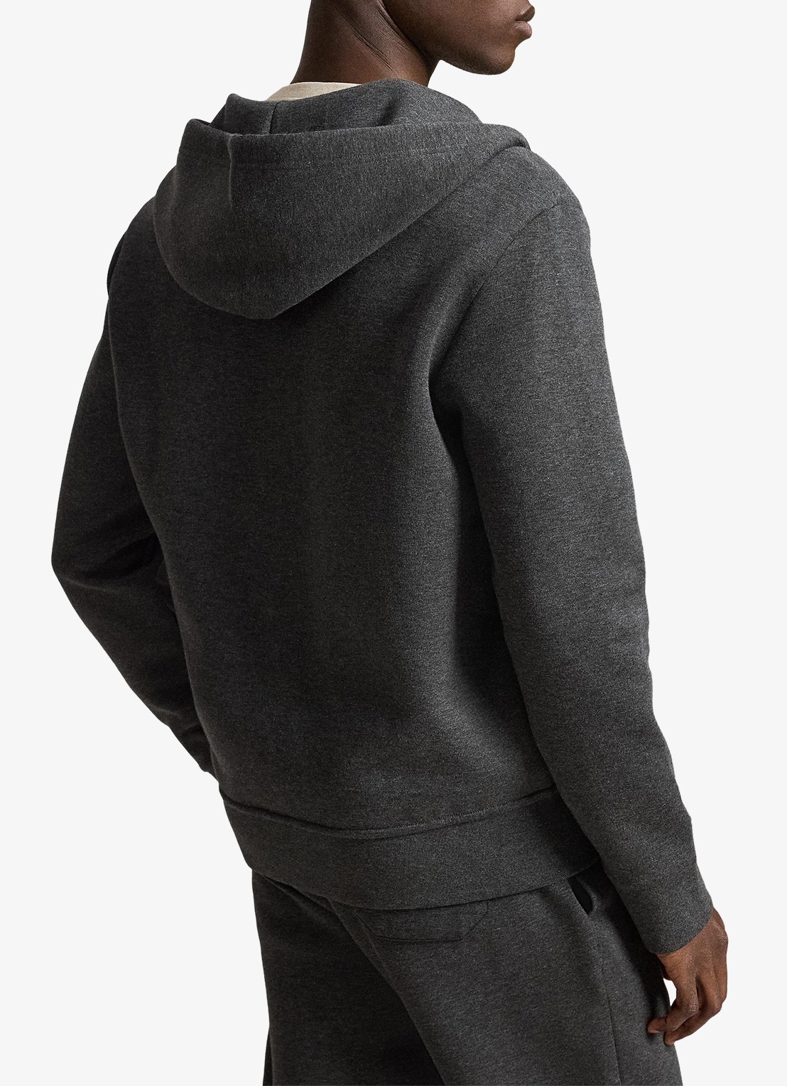 Ralph Lauren Sweatvest met steekzakken en logoborduring - achterkant windsor heather / donkergrijs