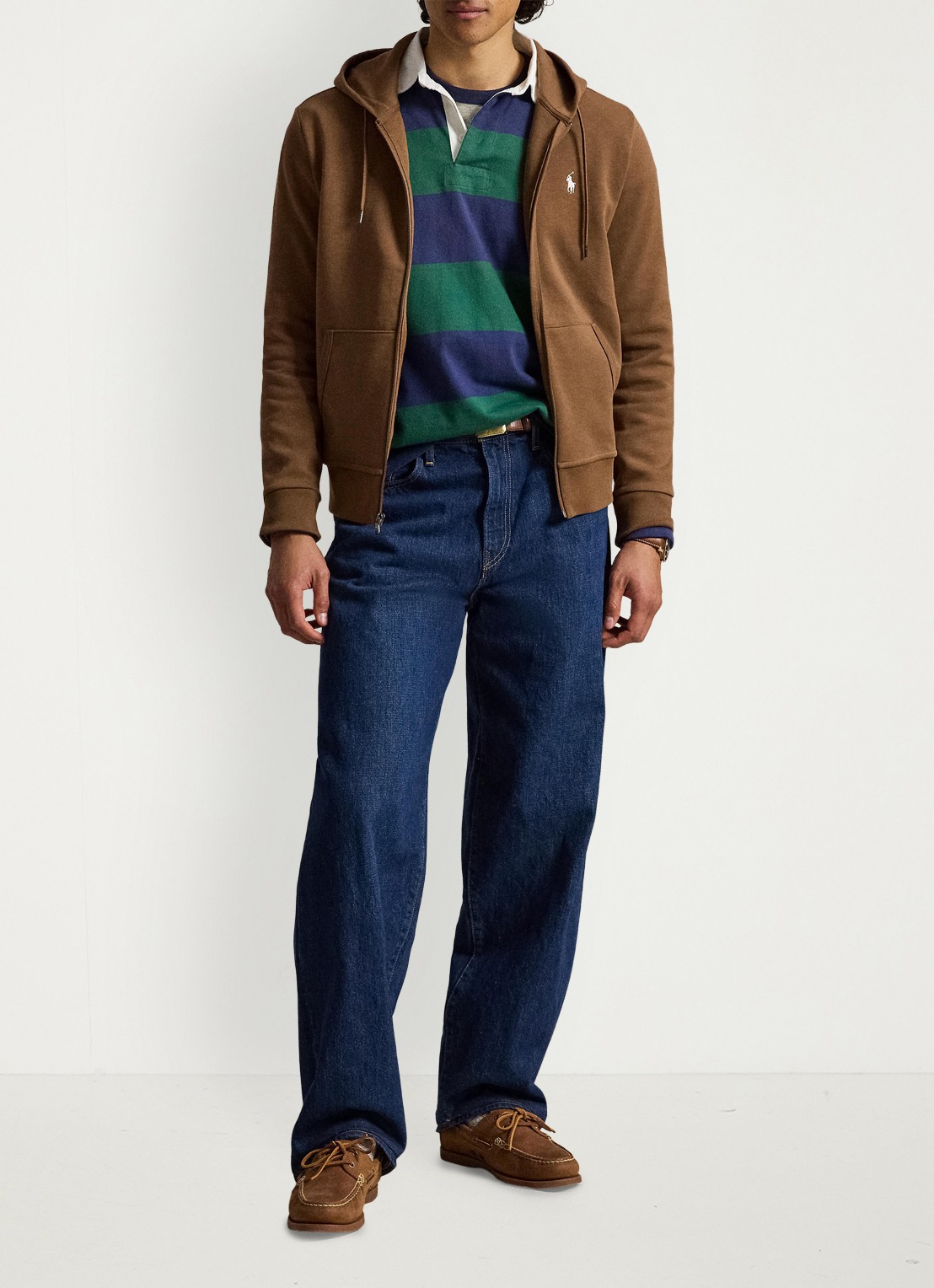 Ralph Lauren Sweatvest met steekzakken en logoborduring - detail 3 luggage brown / bruin
