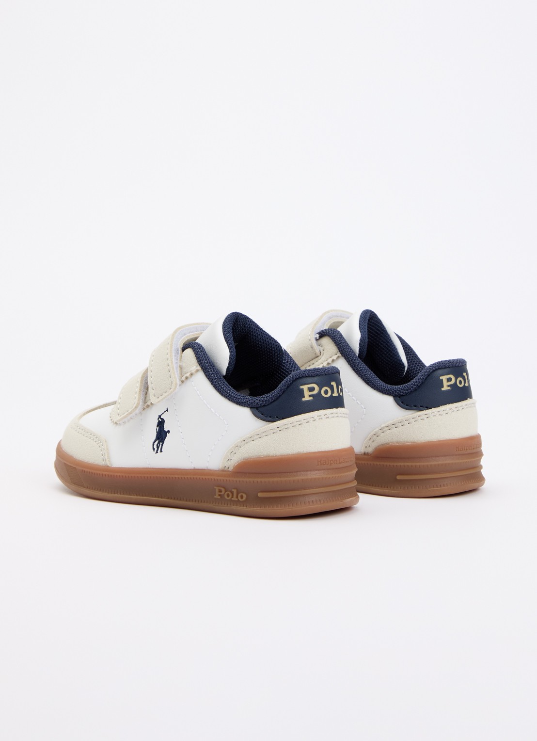 Ralph Lauren T-Hollis sneaker met logo  - achterkant 4 wit