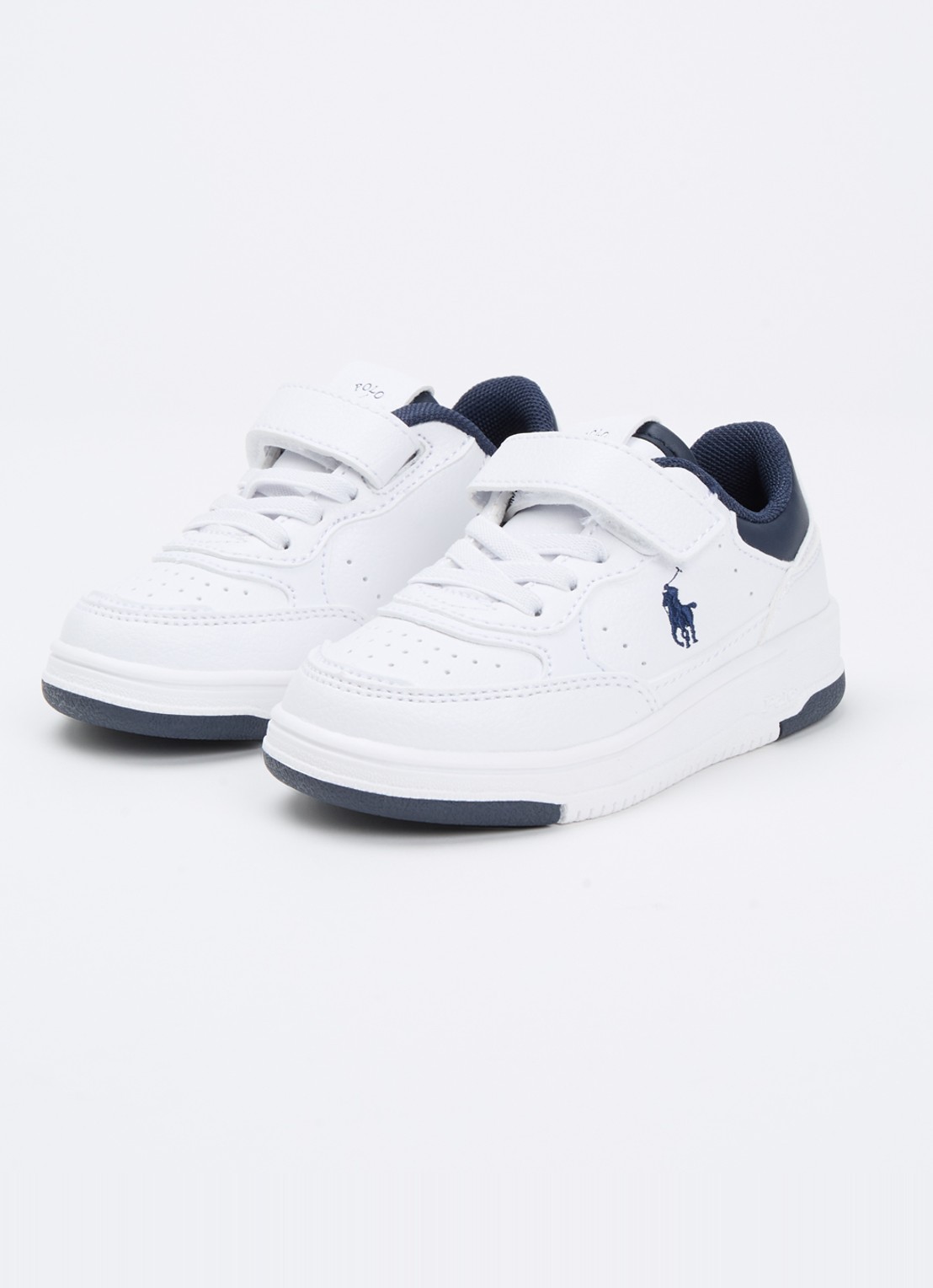 Ralph Lauren T-Masters Court sneaker met logo - voorkant 3 wit
