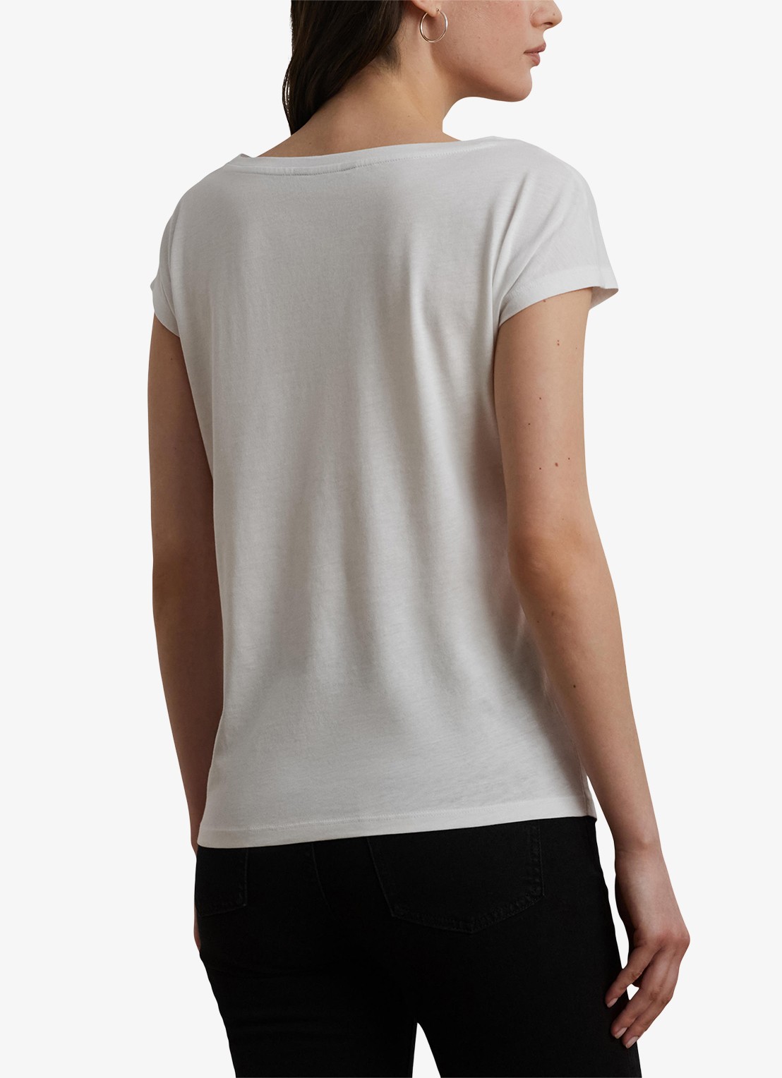 Ralph Lauren T-shirt met abstract dessin - achterkant white / wit