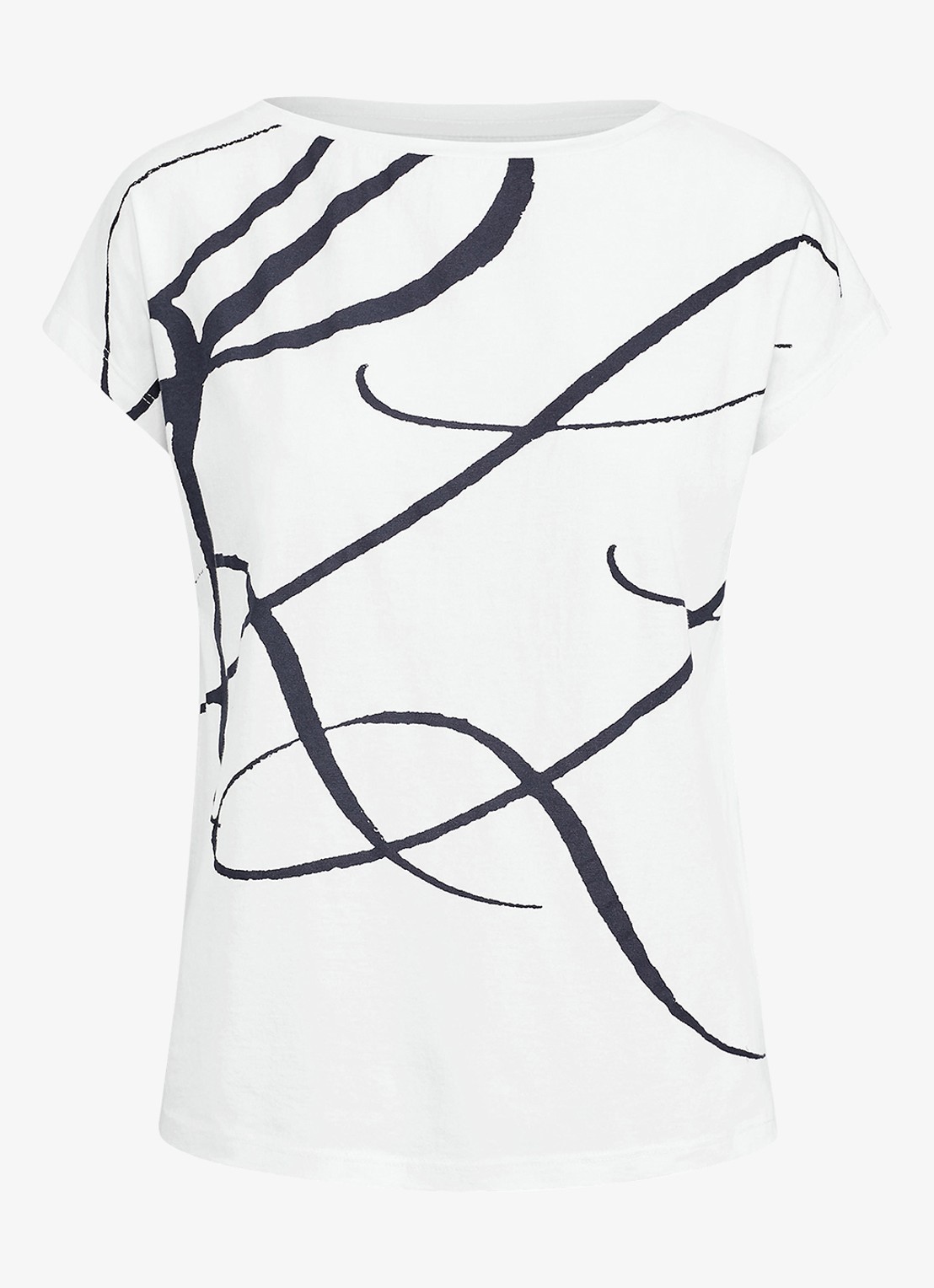 Ralph Lauren T-shirt met abstract dessin - voorkant 3 white / wit