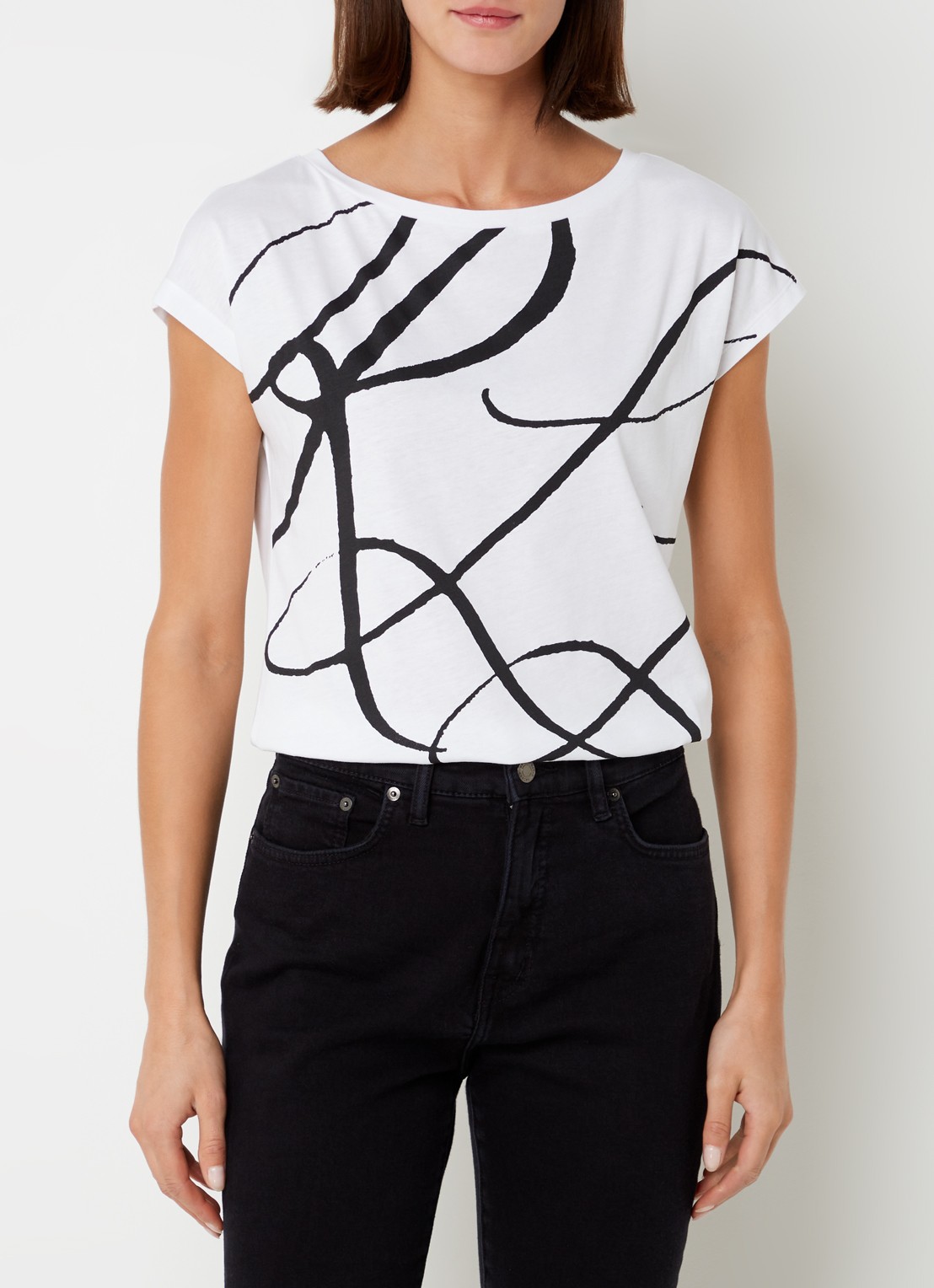 Ralph Lauren T-shirt met abstract dessin - detail 7 white / wit