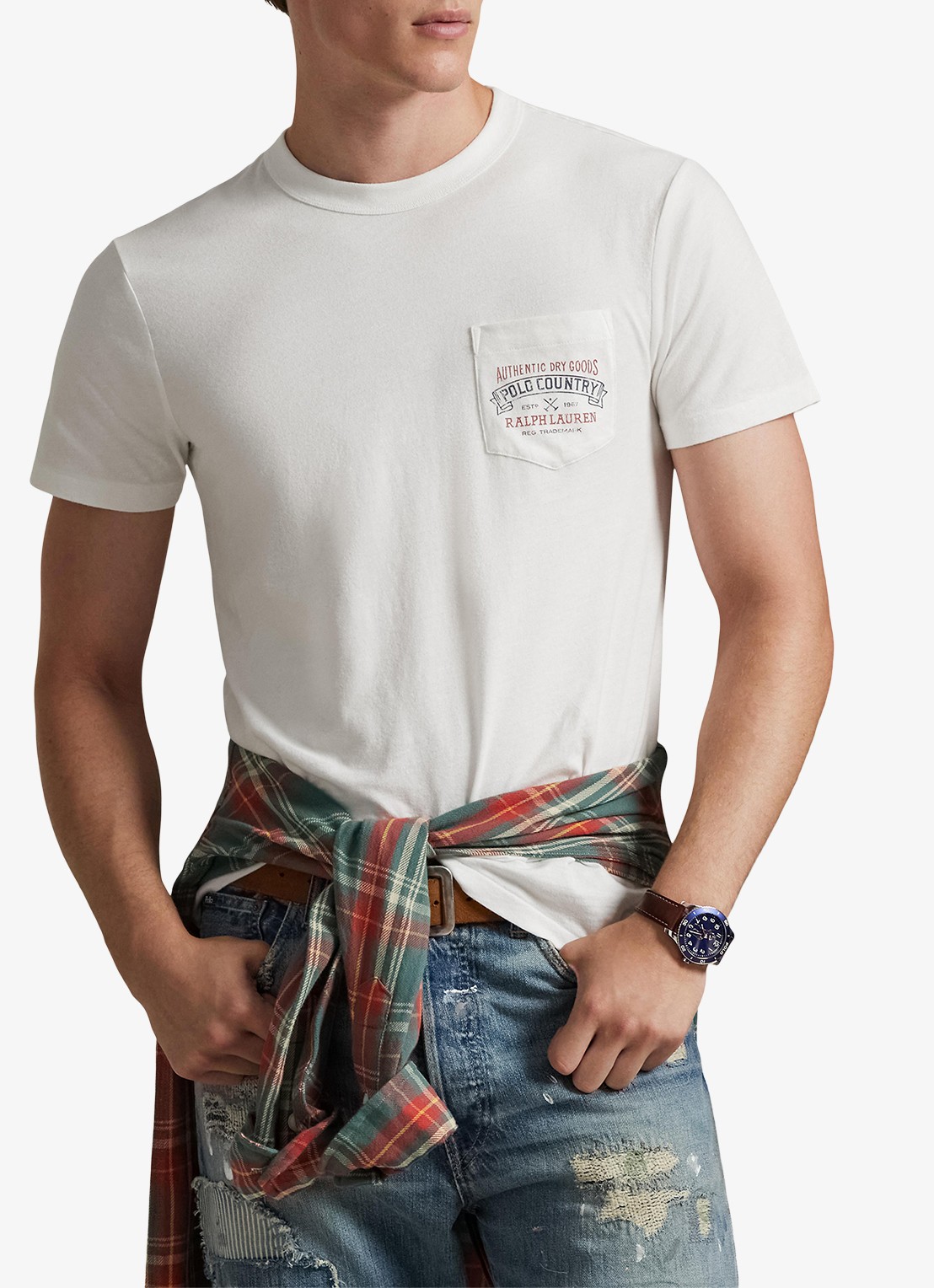 Ralph Lauren T-shirt met front- en backprint - detail 2 white / wit