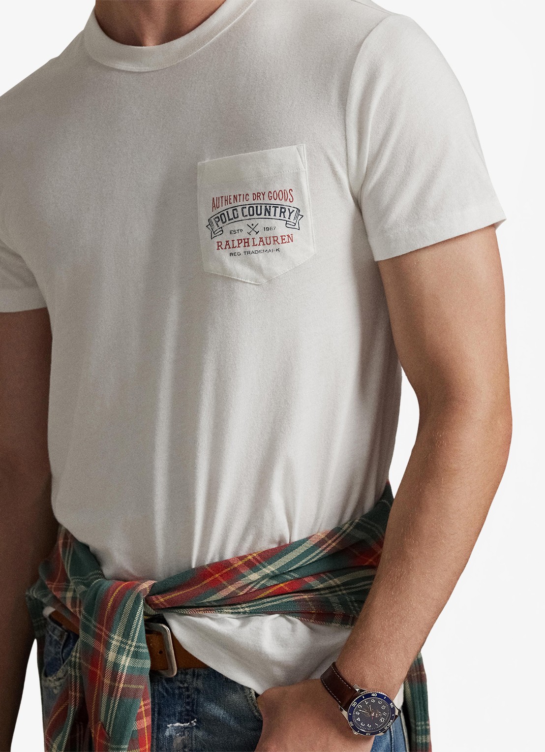 Ralph Lauren T-shirt met front- en backprint - detail 3 white / wit