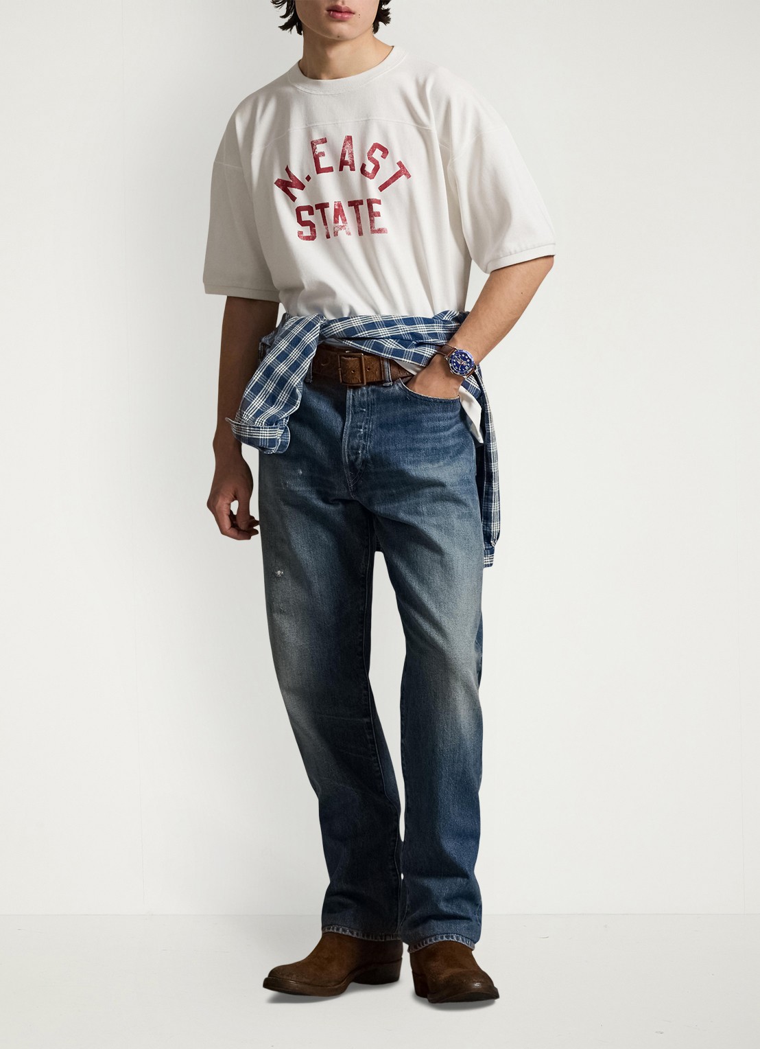 Ralph Lauren T-shirt met front- en backprint - voorkant 2 ceramic white / wit