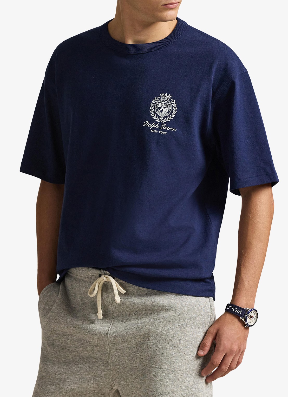Ralph Lauren T-shirt met logo- en backprint - detail 2 donkerblauw