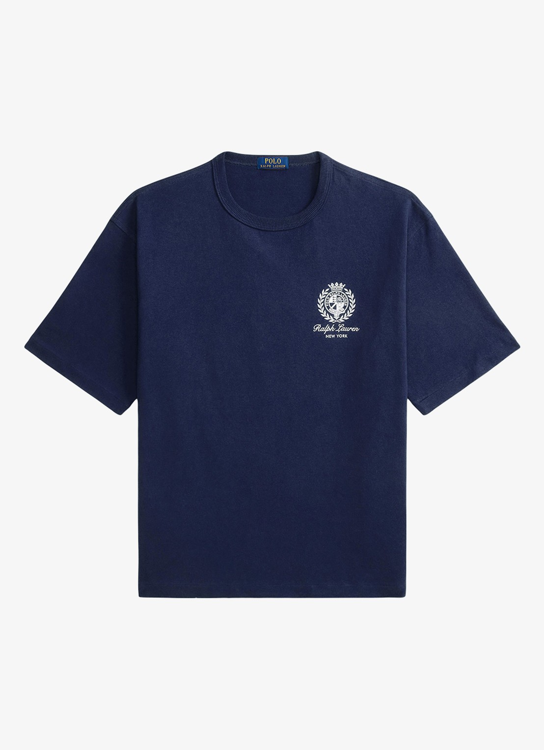 Ralph Lauren T-shirt met logo- en backprint - voorkant 4 donkerblauw