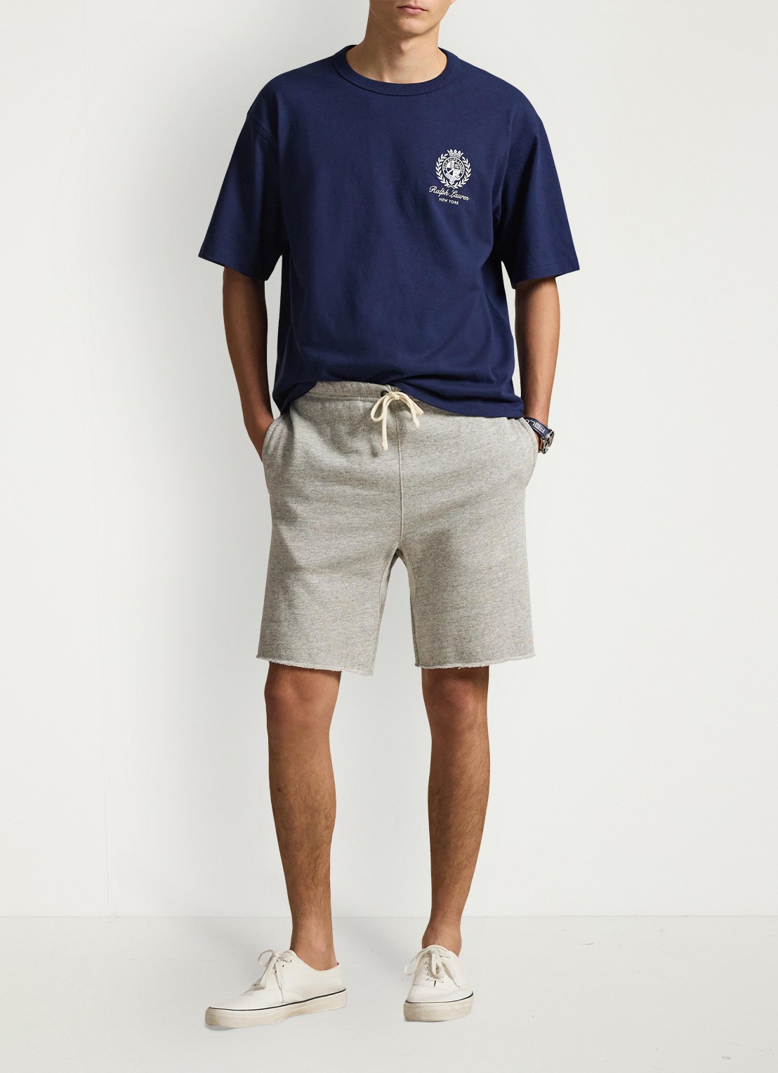 Ralph Lauren T-shirt met logo- en backprint - voorkant 5 donkerblauw