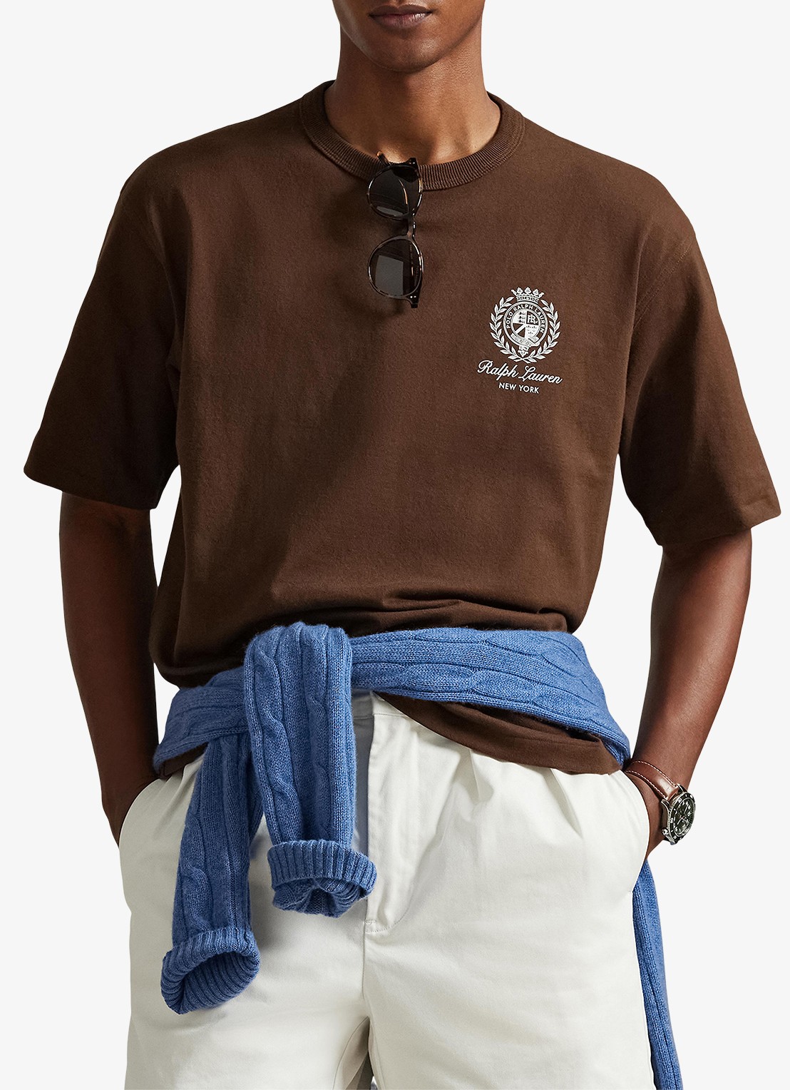 Ralph Lauren T-shirt met logo- en backprint - detail 4 branch brown-3s7t