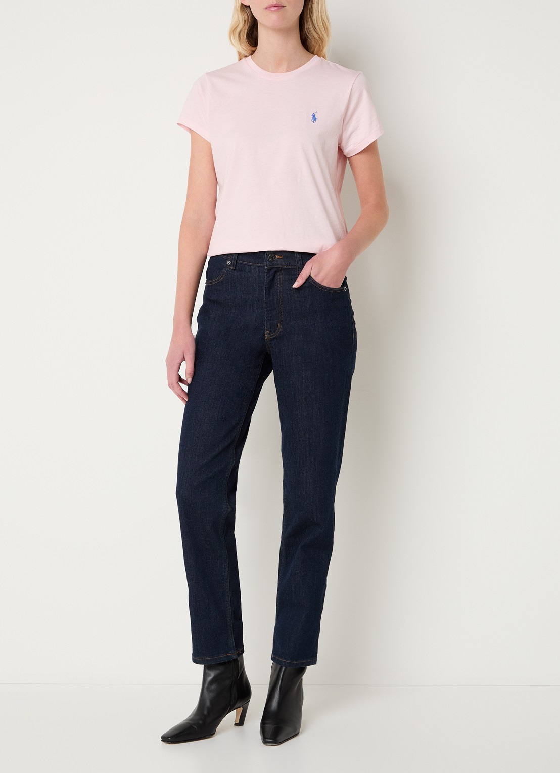 Ralph Lauren T-shirt met logo - voorkant 3 roze