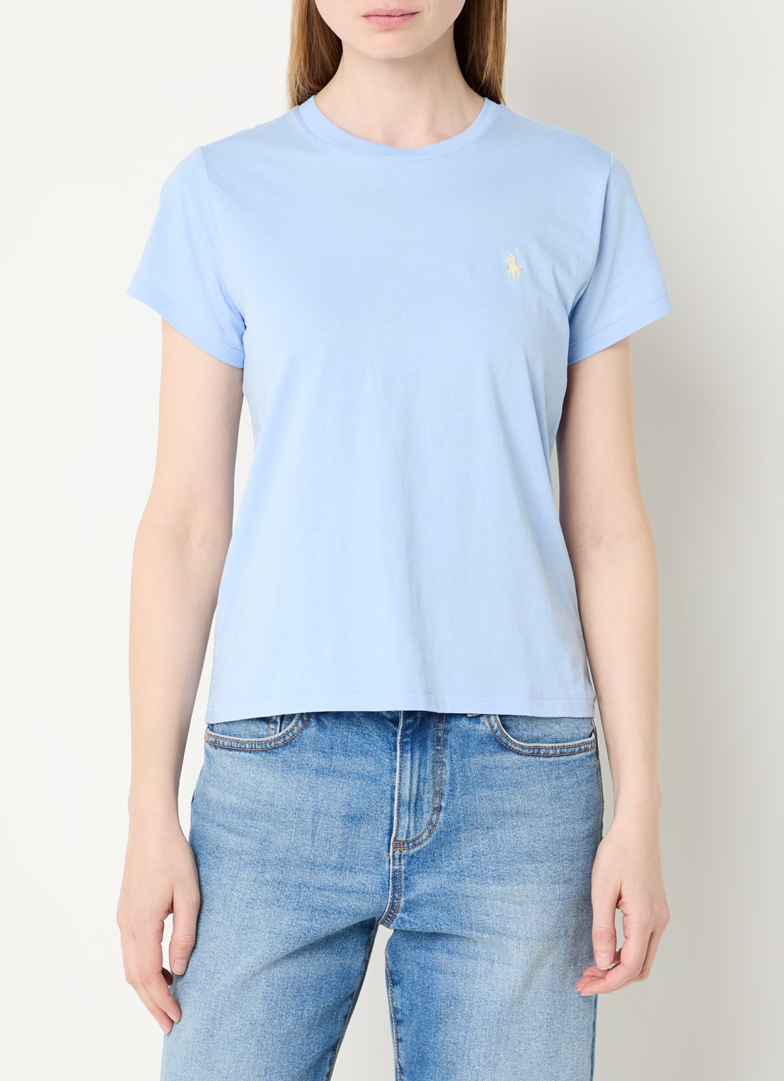Ralph Lauren T-shirt met logo - detail 4 lichtblauw