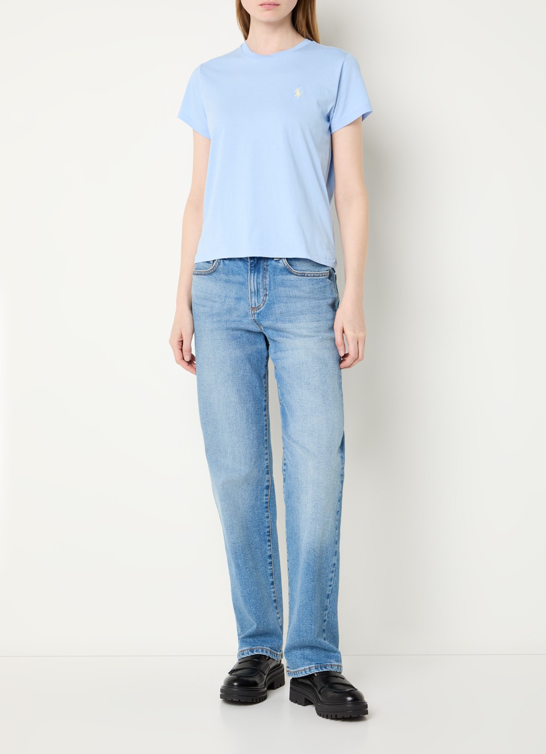 Ralph Lauren T-shirt met logo - voorkant 3 lichtblauw