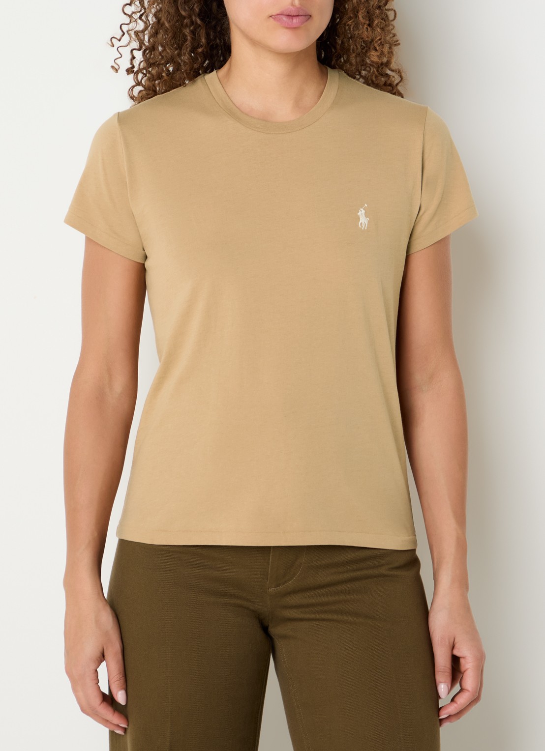 Ralph Lauren T-shirt met logo - detail camel