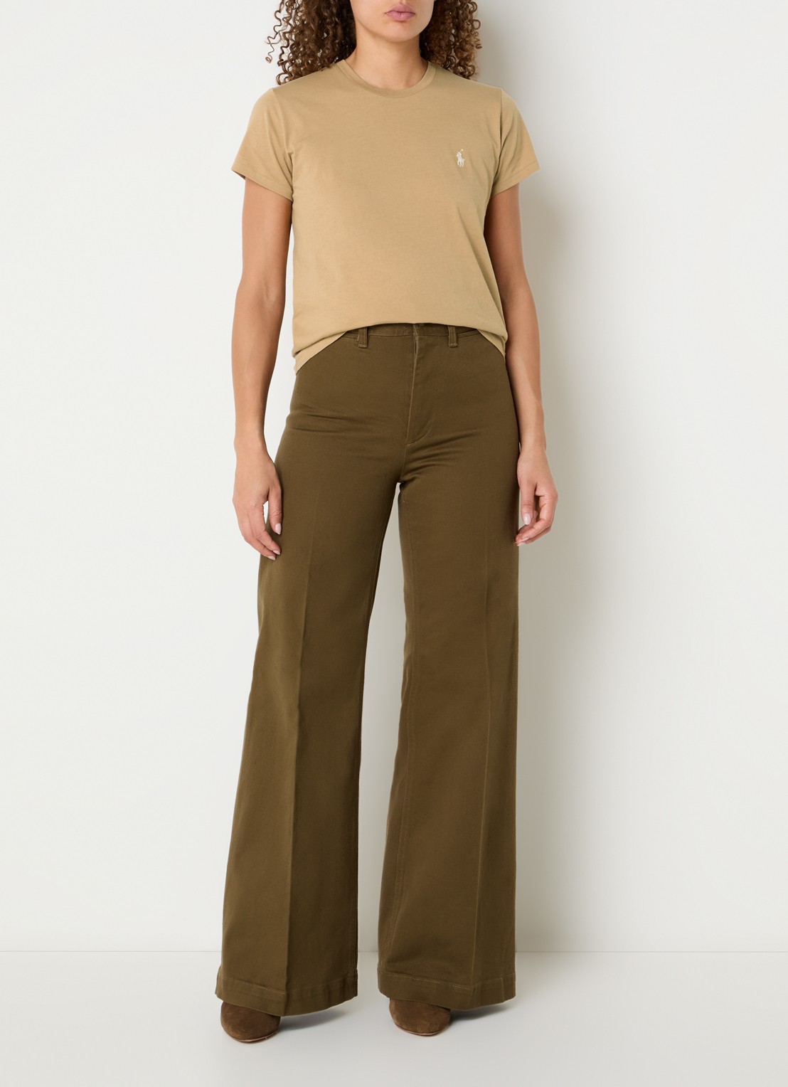 Ralph Lauren T-shirt met logo - voorkant 3 camel