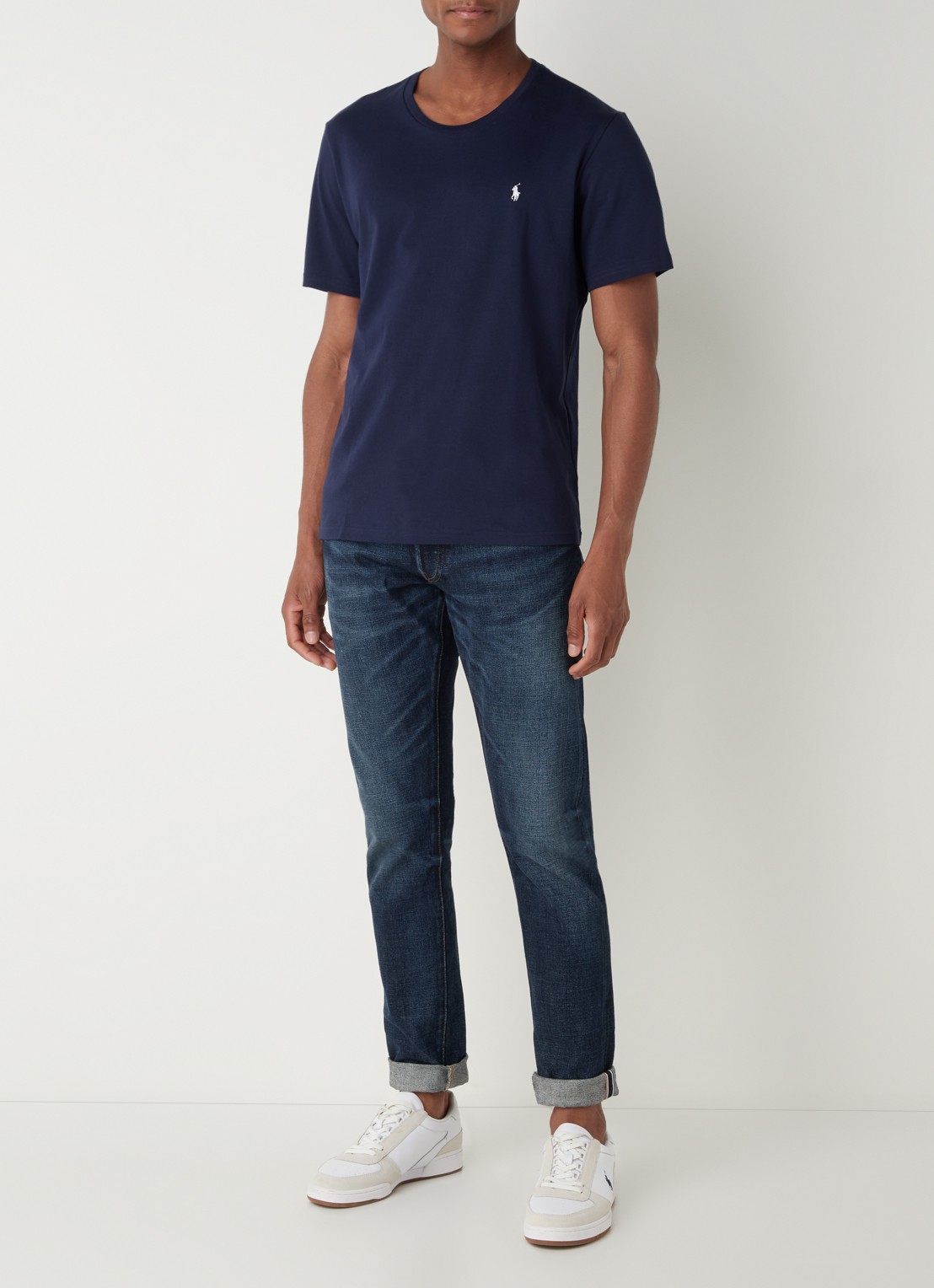 Ralph Lauren T-shirt met logo - voorkant 4 donkerblauw