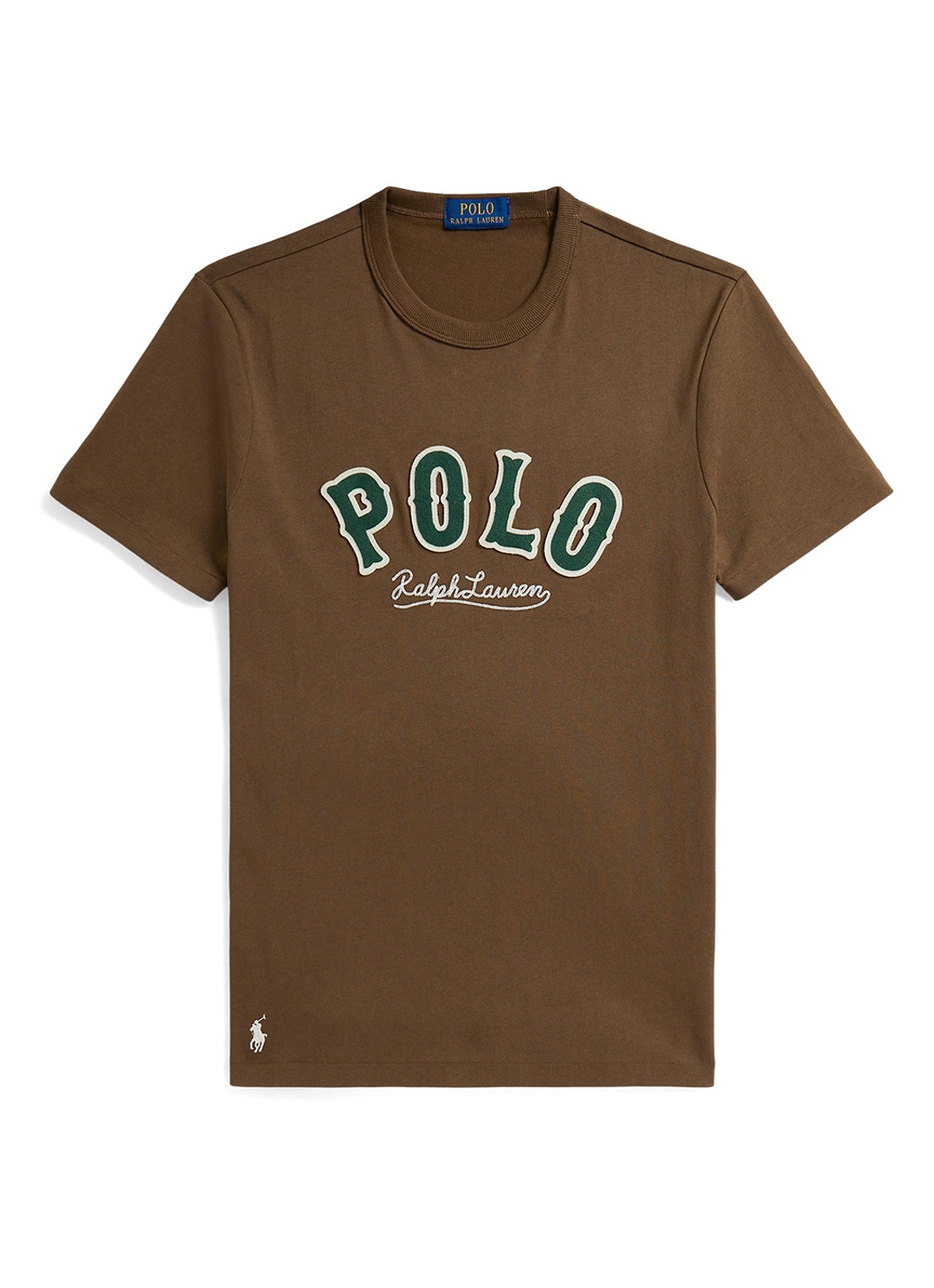 Ralph Lauren T-shirt met logo - voorkant 3 york brown / bruin