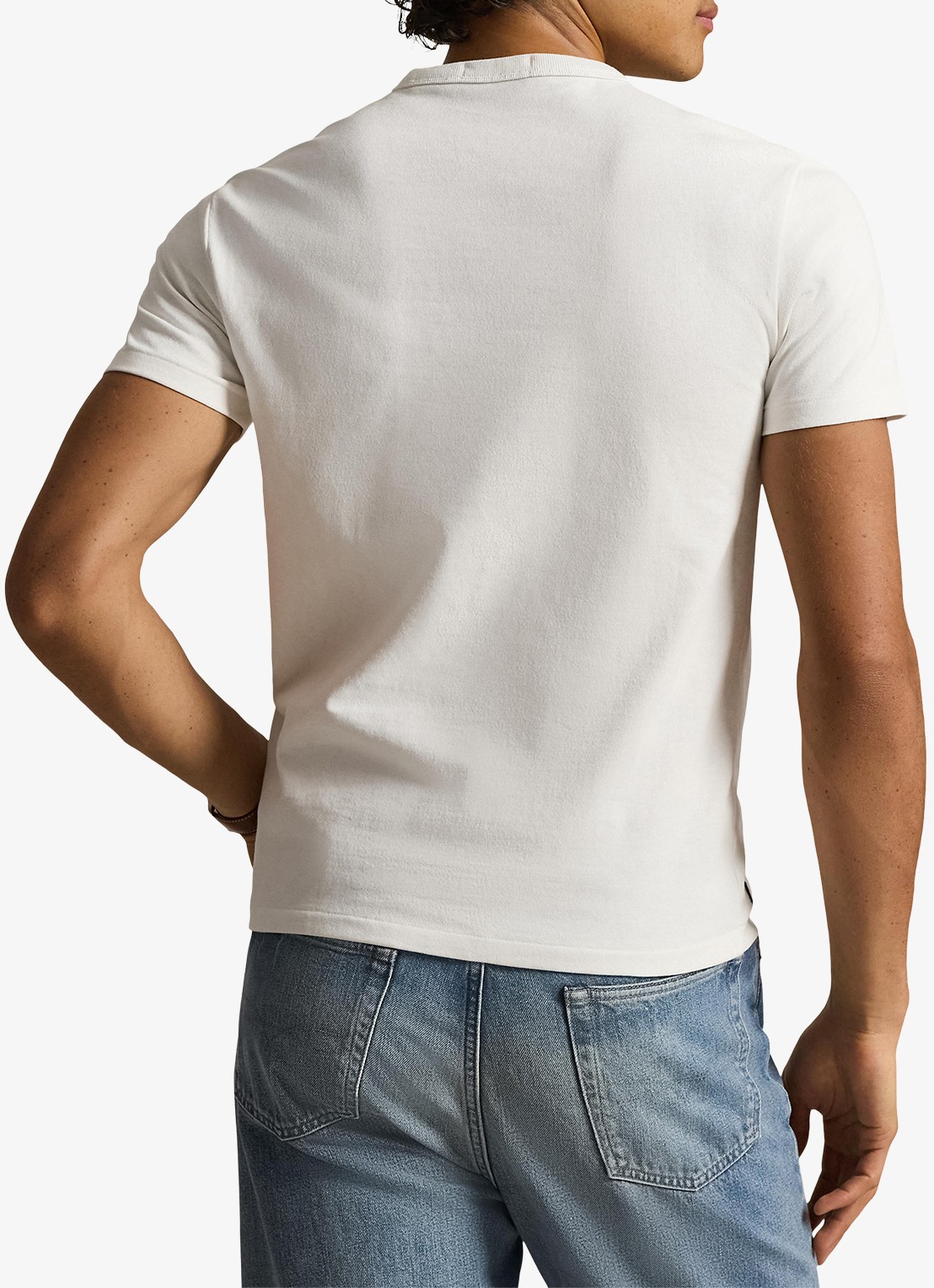 Ralph Lauren T-shirt met logo - achterkant 3 deckwash white / wit