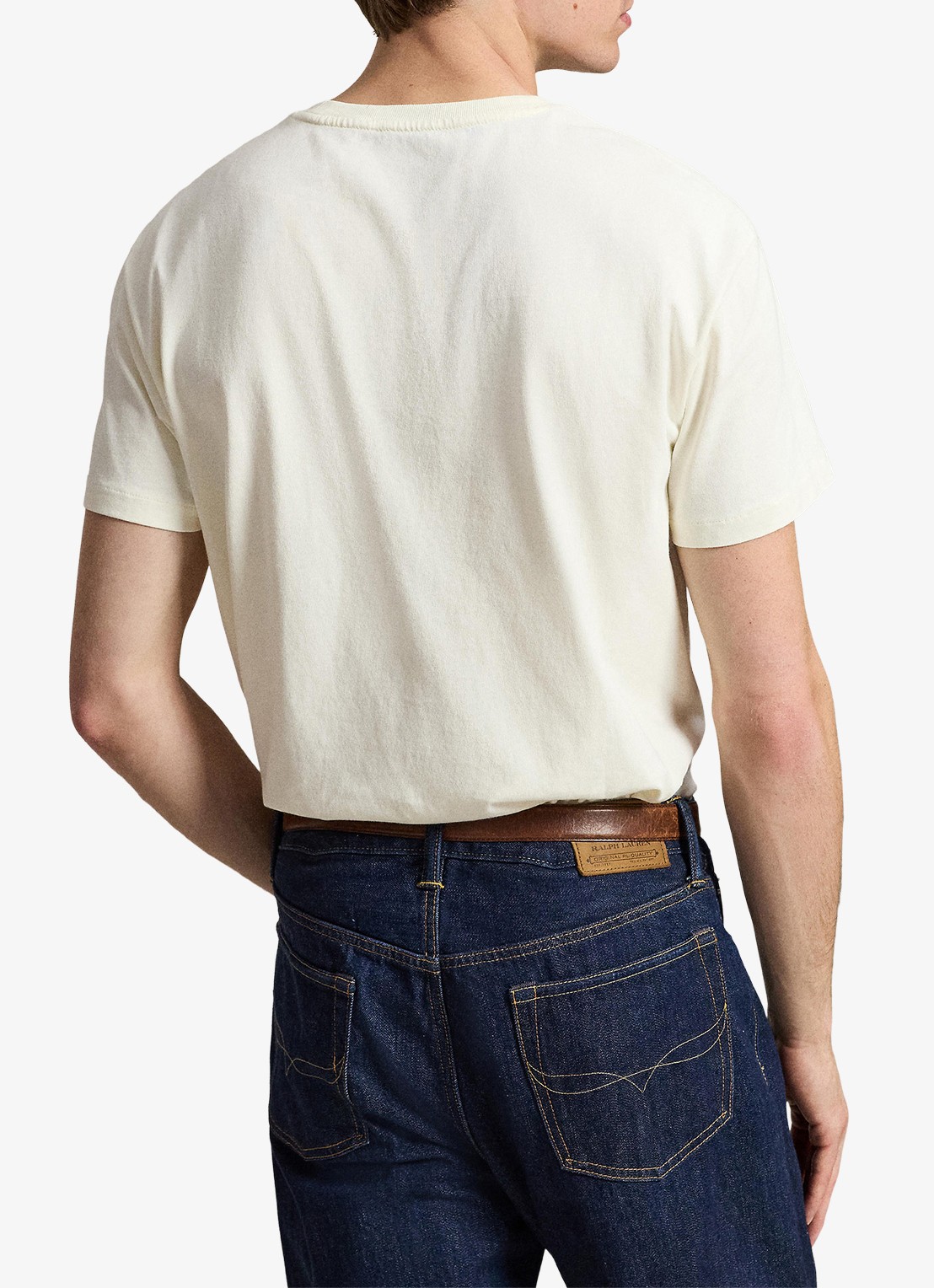 Ralph Lauren T-shirt met logo - achterkant clubhouse cream / crème